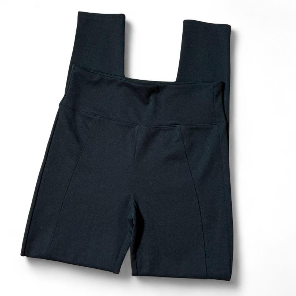 Assets by Spanx High Waisted Compression Minimalist Leggings Women L Black Matte